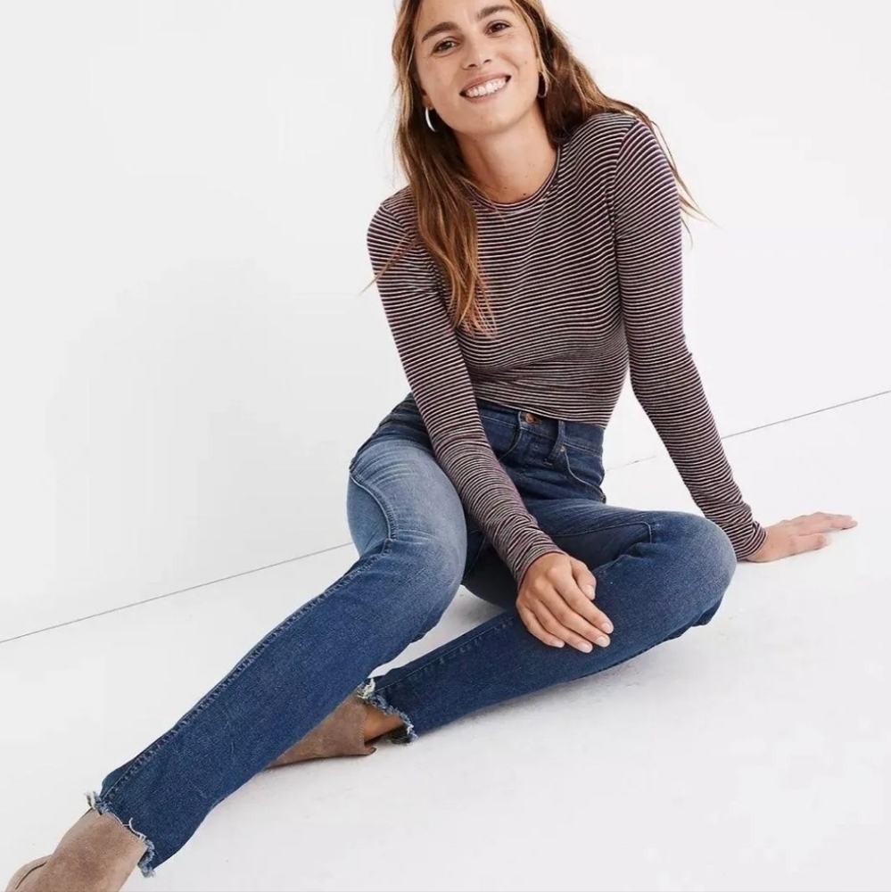 Madewell - 10" High Rise Skinny Blue Denim Jeans Brockton Wash - 28 - Like New!